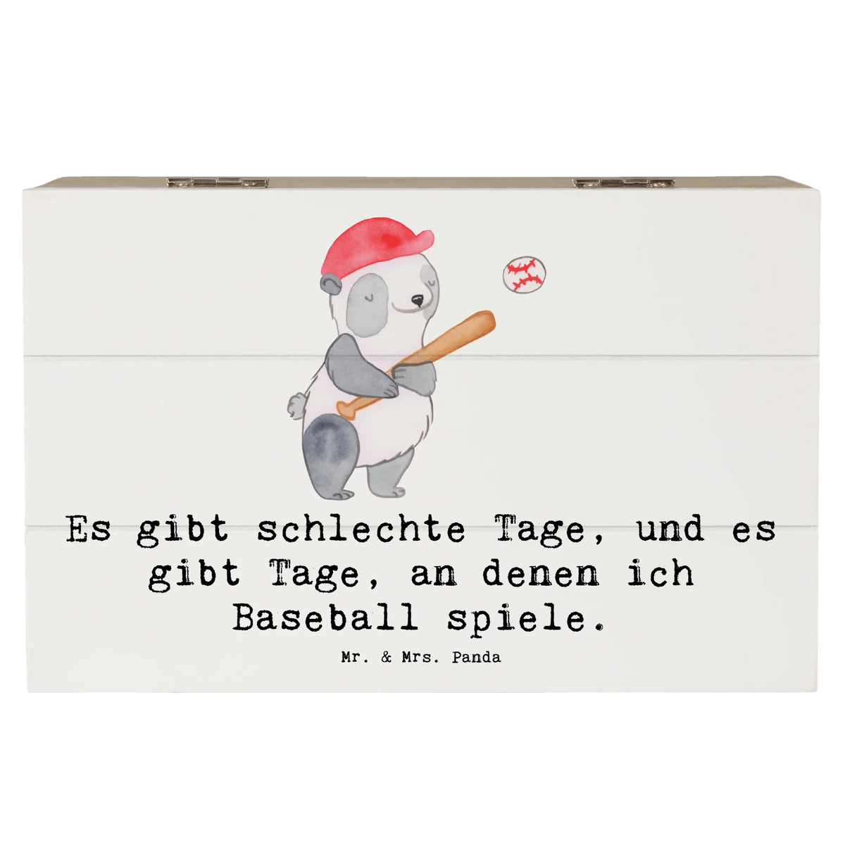 Wooden chest panda playing baseball Gift, giving, thank you, award, profit, athlete, baseball club, baseball field, baseball games, play baseball, ball sports