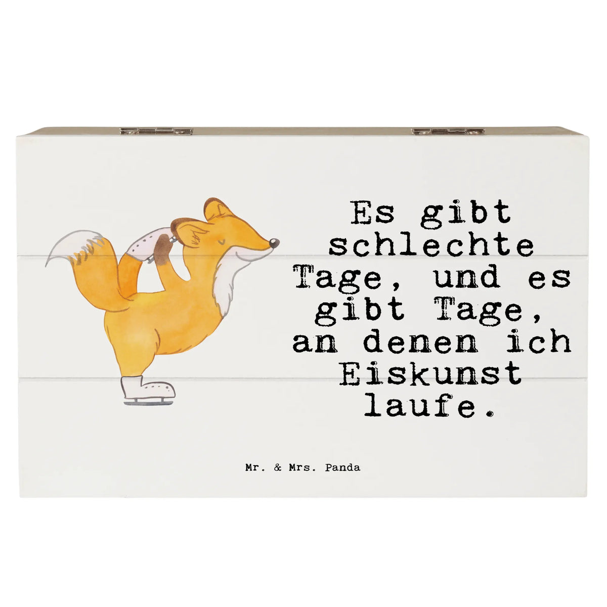 Holzkiste Fuchs Eiskunstläufer