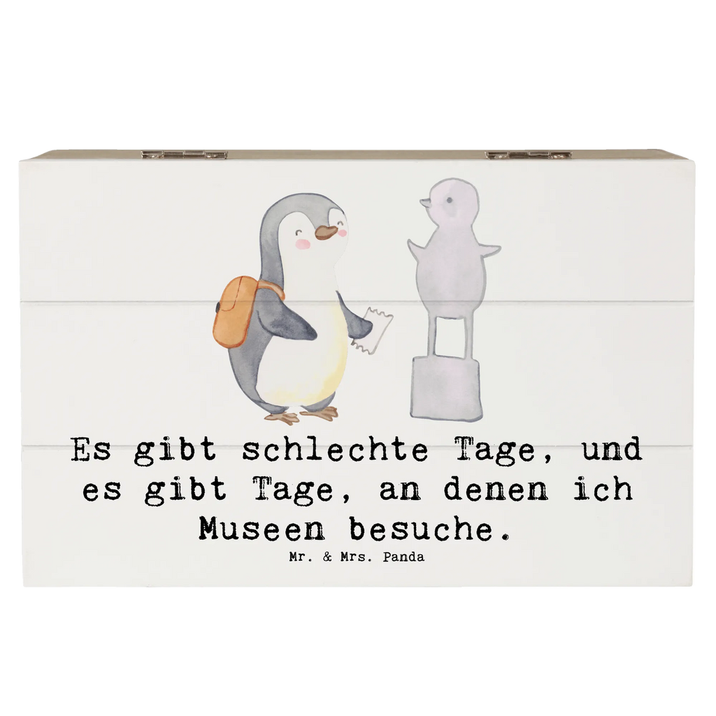 Wooden chest penguin to visit a museum box, memory box, Wooden box, decorative box, casket, XXL, chest, storage box, treasure chest, Gift, sport, hobby, giving, thank you, award, profit, athlete, museums, Visit museum