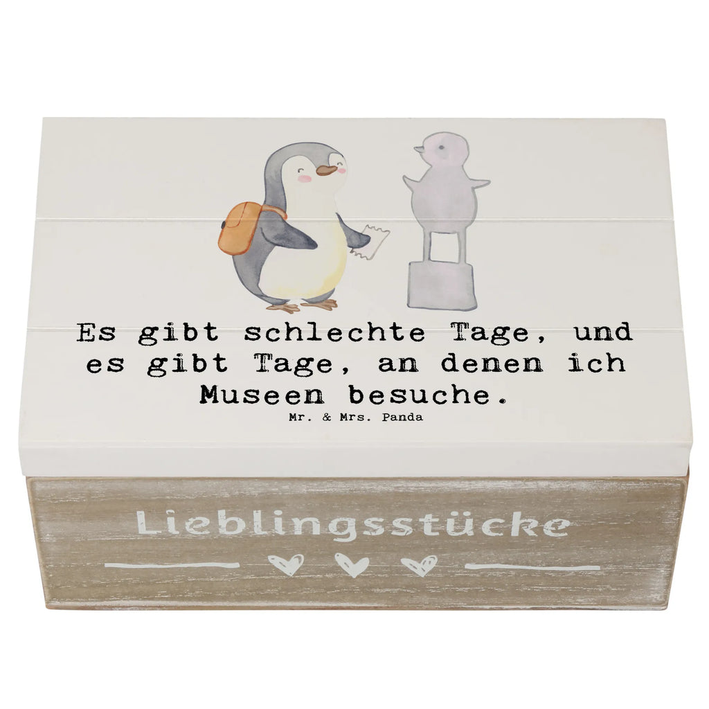 Wooden chest penguin to visit a museum box, memory box, Wooden box, decorative box, casket, XXL, chest, storage box, treasure chest, Gift, sport, hobby, giving, thank you, award, profit, athlete, museums, Visit museum