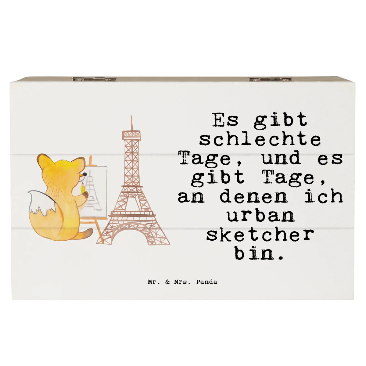 Holzkiste Fuchs Urban sketching