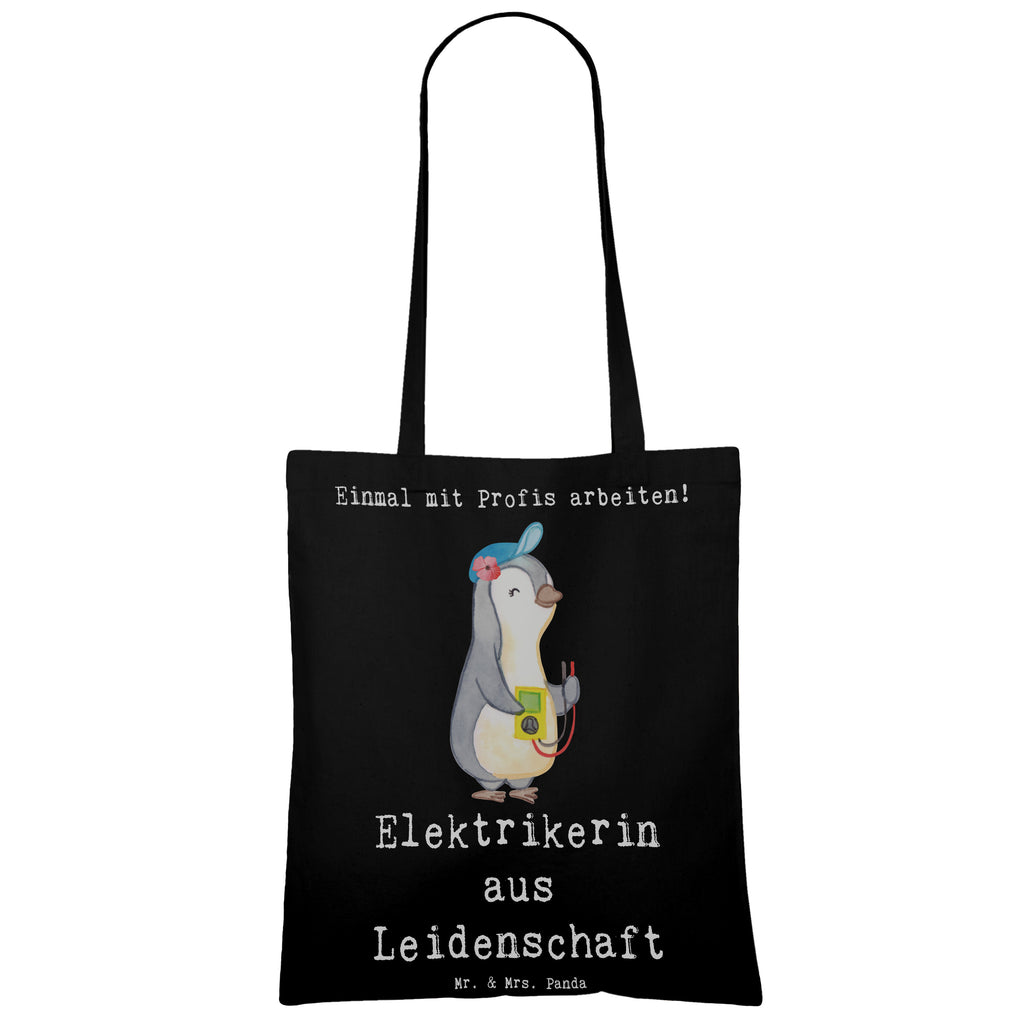 Tragetasche Elektrikerin aus Leidenschaft Schultertasche, Stofftasche, Jutebeutel, Strandtasche, Einkaufstüte, Badetasche, Stoffbeutel, Shopper, Beuteltasche, Jutetasche, Tasche, Laptoptasche, Einkaufstasche, Beutel, Tragetasche, Umhängetasche, Beruf, Ausbildung, Jubiläum, Abschied, Rente, Kollege, Kollegin, Geschenk, Schenken, Arbeitskollege, Mitarbeiter, Firma, Danke, Dankeschön, Elektromeisterin, Elektronmonteurin, Elektrotechnikerin, Elektrikerin, Gesellenprüfung, Elektroinstallateurin
