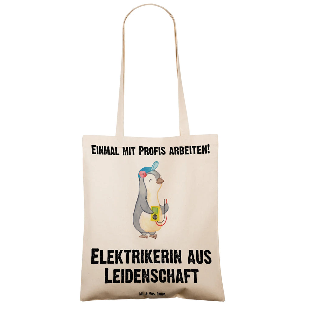 Tragetasche Elektrikerin aus Leidenschaft Schultertasche, Stofftasche, Jutebeutel, Strandtasche, Einkaufstüte, Badetasche, Stoffbeutel, Shopper, Beuteltasche, Jutetasche, Tasche, Laptoptasche, Einkaufstasche, Beutel, Tragetasche, Umhängetasche, Beruf, Ausbildung, Jubiläum, Abschied, Rente, Kollege, Kollegin, Geschenk, Schenken, Arbeitskollege, Mitarbeiter, Firma, Danke, Dankeschön, Elektromeisterin, Elektronmonteurin, Elektrotechnikerin, Elektrikerin, Gesellenprüfung, Elektroinstallateurin