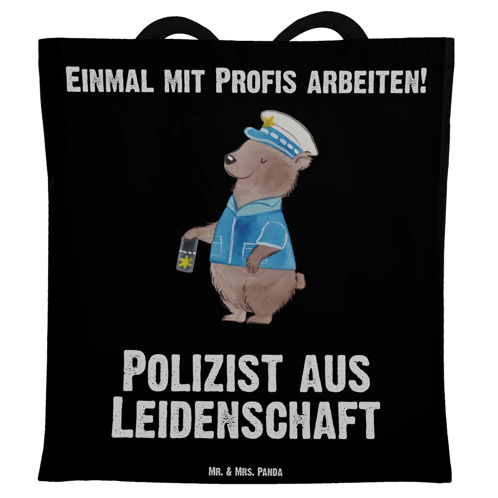 Tote bag policeman Passion Stoffbeutel, Tasche, Stofftasche, Badetasche, Strandtasche, Jutetasche, Einkaufstüte, Beutel, Jutebeutel, Tragetasche, Schultertasche, Beuteltasche, Shopper, Einkaufstasche, Umhängetasche, Laptoptasche, Beruf, Ausbildung, Jubiläum, Abschied, Rente, Kollege, Kollegin, Geschenk, Schenken, Arbeitskollege, Mitarbeiter, Firma, Danke, Dankeschön, Polizei, Cop, Polizeibeamter, Polizist, Wachmann, Studium