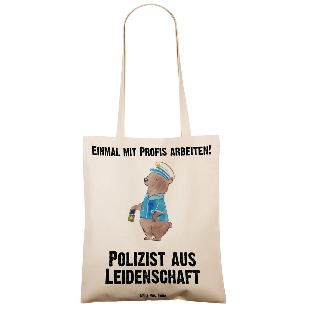 Tote bag policeman Passion Stoffbeutel, Tasche, Stofftasche, Badetasche, Strandtasche, Jutetasche, Einkaufstüte, Beutel, Jutebeutel, Tragetasche, Schultertasche, Beuteltasche, Shopper, Einkaufstasche, Umhängetasche, Laptoptasche, Beruf, Ausbildung, Jubiläum, Abschied, Rente, Kollege, Kollegin, Geschenk, Schenken, Arbeitskollege, Mitarbeiter, Firma, Danke, Dankeschön, Polizei, Cop, Polizeibeamter, Polizist, Wachmann, Studium