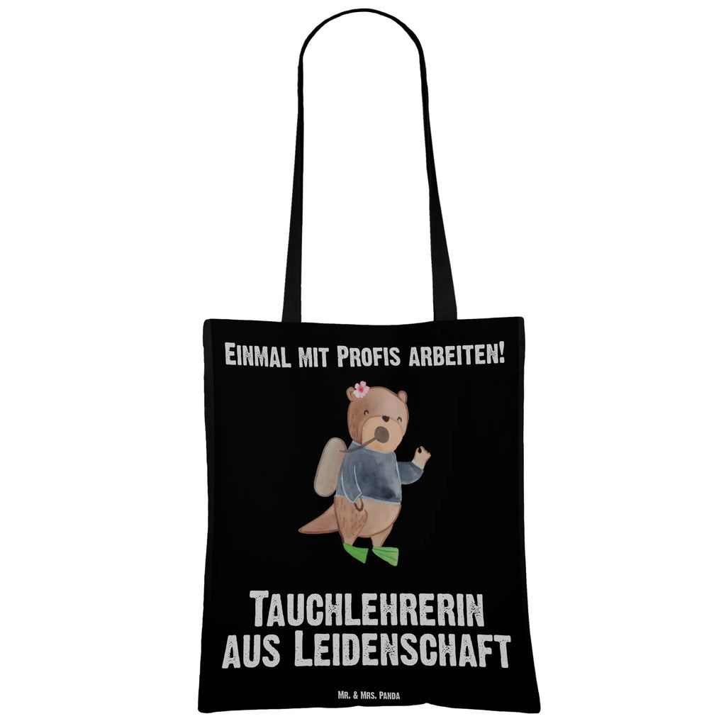 Tote bag diving instructor Passion Beuteltasche, Jutebeutel, Stofftasche, Shopper, Beutel, Einkaufstasche, Badetasche, Schultertasche, Umhängetasche, Tragetasche, Strandtasche, Laptoptasche, Einkaufstüte, Stoffbeutel, Tasche, Jutetasche, Beruf, Ausbildung, Jubiläum, Abschied, Rente, Kollege, Kollegin, Geschenk, Schenken, Arbeitskollege, Mitarbeiter, Firma, Danke, Dankeschön
