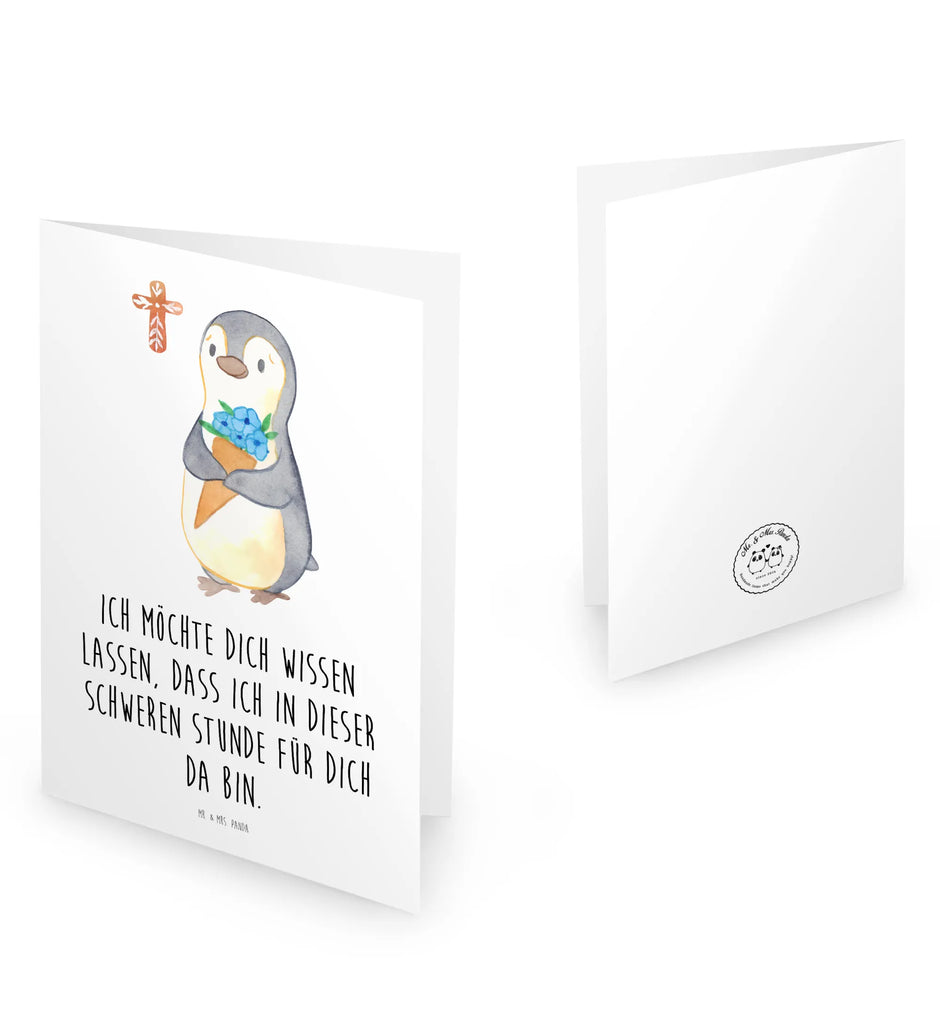 Folding condolence card Penguin Sympathy Trauerkarte, Beileidskarte, Kondolenzkarte, Umschlag, Briefumschlag, Klappkarte, Trauerkarte Klappkarte, Tod, Gestorben, Trauer, Beerdigung, Beileid, Anteilnahme, Trauersprüche, Beileidsprüche, Verlust, Kondolenz