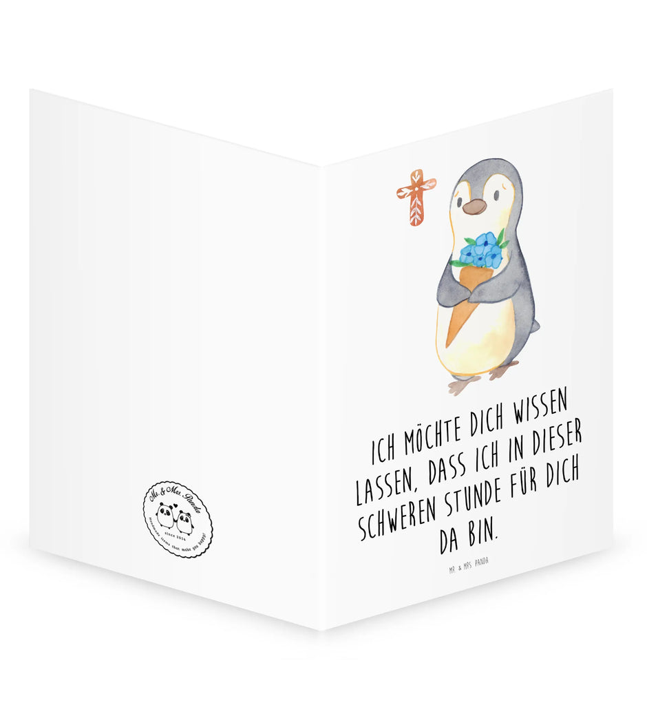 Folding condolence card Penguin Sympathy Trauerkarte, Beileidskarte, Kondolenzkarte, Umschlag, Briefumschlag, Klappkarte, Trauerkarte Klappkarte, Tod, Gestorben, Trauer, Beerdigung, Beileid, Anteilnahme, Trauersprüche, Beileidsprüche, Verlust, Kondolenz