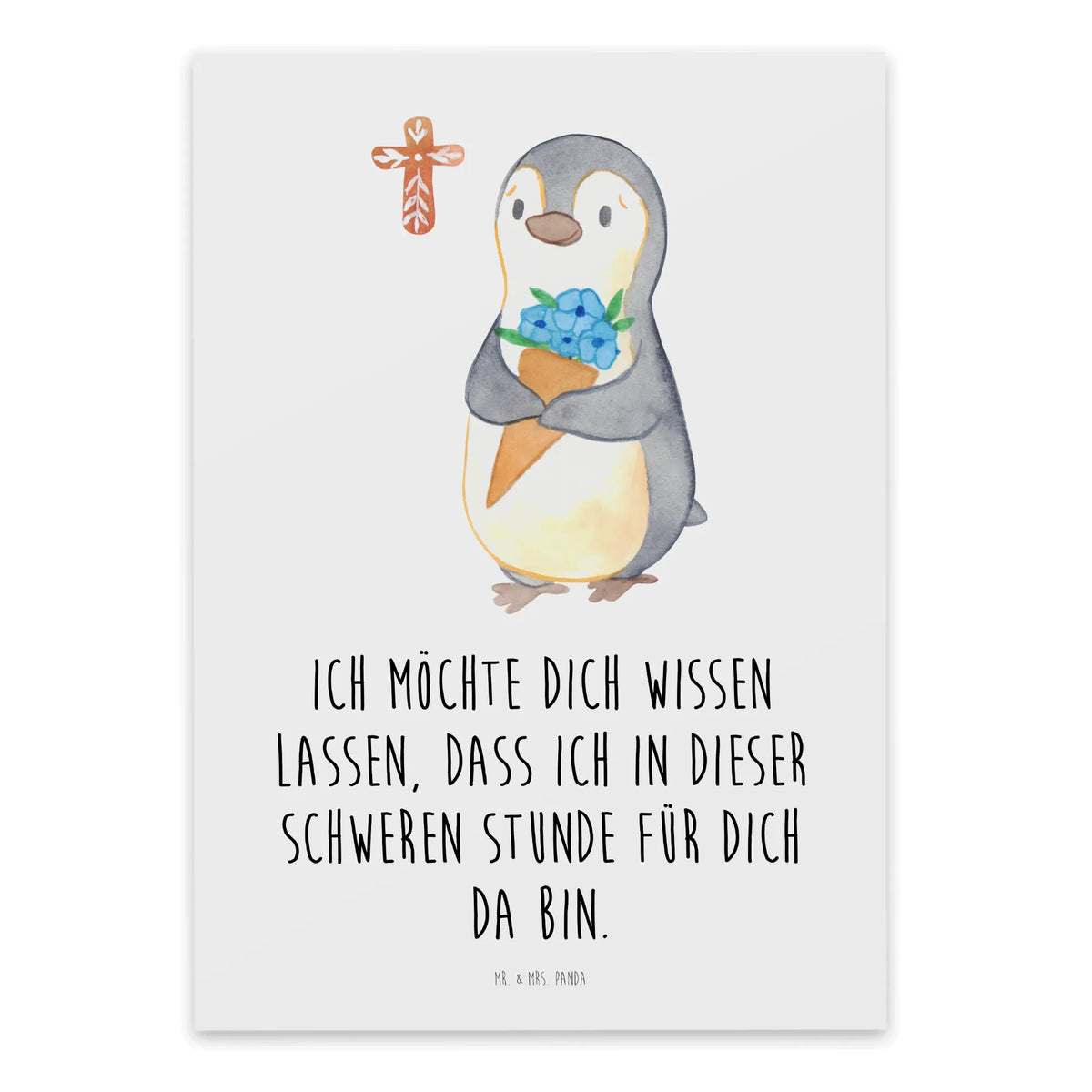 Trauerkarte Pinguin Anteilnahme Beileidskarte, gedenkkarte, Trauerkarte, Abschiedskarte, Kondolenzkarte, Trauerspruchkarte, Anteilnahmekarte, Beileid, Beerdigung, Trauer, Tod, Gestorben, Anteilnahme, Trauersprüche, Beileidsprüche, Verlust, Kondolenz