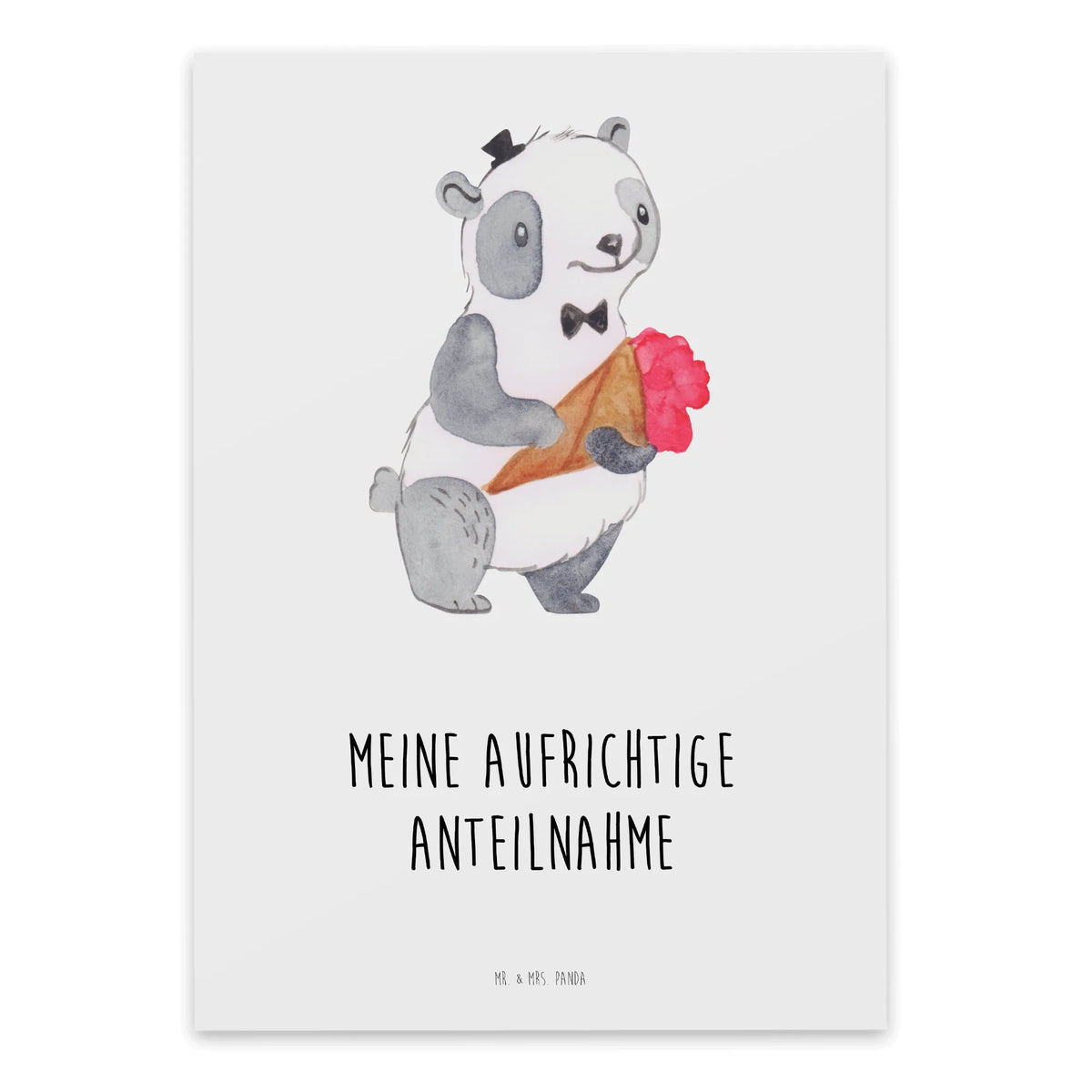 Trauerkarte Panda Anteilnahme Abschiedskarte, Beileidskarte, Kondolenzkarte, Trauerkarte, Trauerspruchkarte, Anteilnahmekarte, gedenkkarte, Beileid, Beerdigung, Trauer, Tod, Gestorben, Anteilnahme, Trauersprüche, Beileidsprüche, Verlust, Kondolenz
