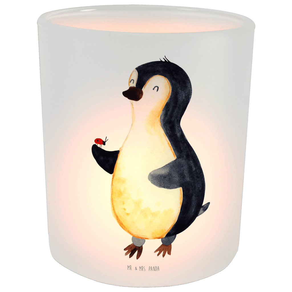 Windlicht Pinguin Marienkäfer Windlicht Glas, Teelichtglas, Teelichthalter, Teelichter, Kerzenglas, Windlicht Kerze, Kerzenlicht, Pinguin, Pinguine, Marienkäfer, Liebe, Wunder, Glück, Freude, Lebensfreude
