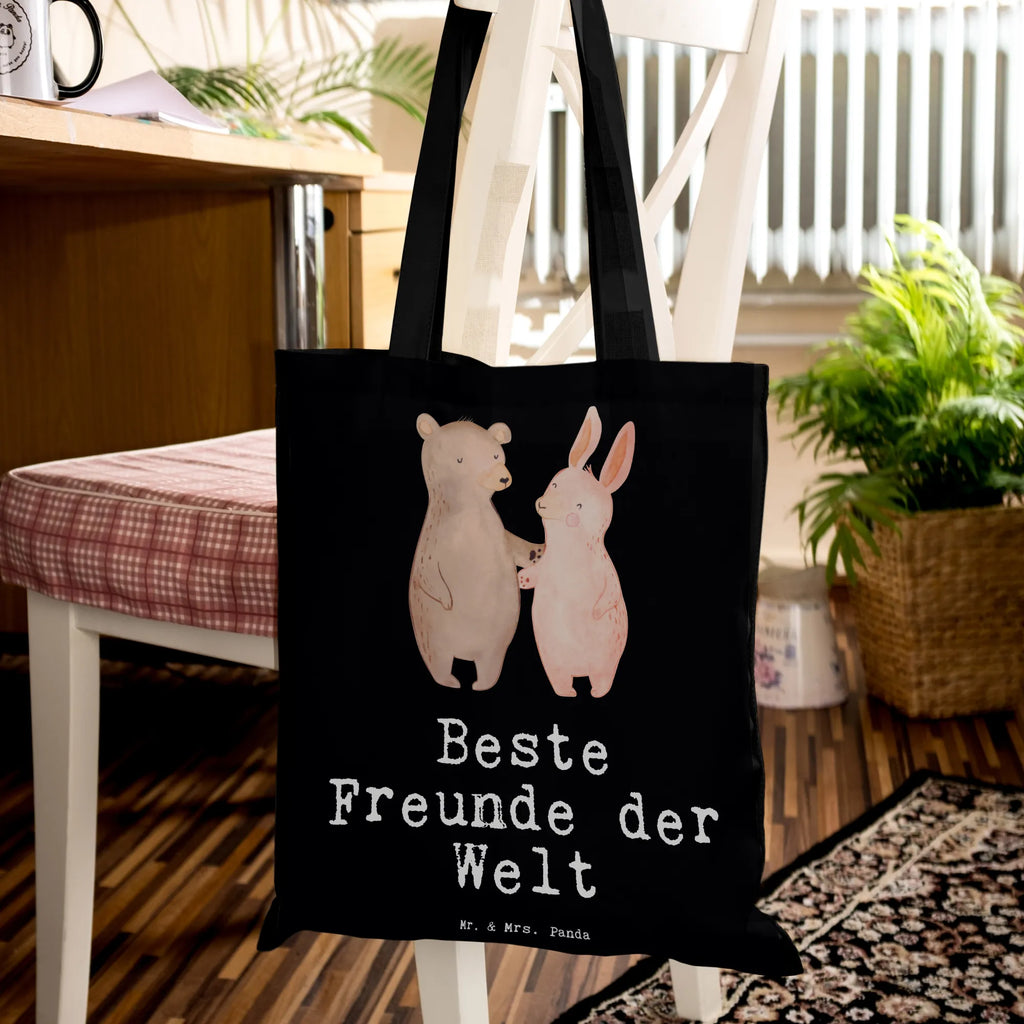 Tote bag Hare best friends in the world cotton bag, shopper, cloth bag, bag, pouch, Carrier bag, shopping bag, jute bag, shoulder bag, for, thank you, gift, giving, birthday, birthday present, gift idea, souvenir, make you happy, gift tip, girlfriend, boyfriend, friends, clique, friendship, best friends, dude, bff, bae