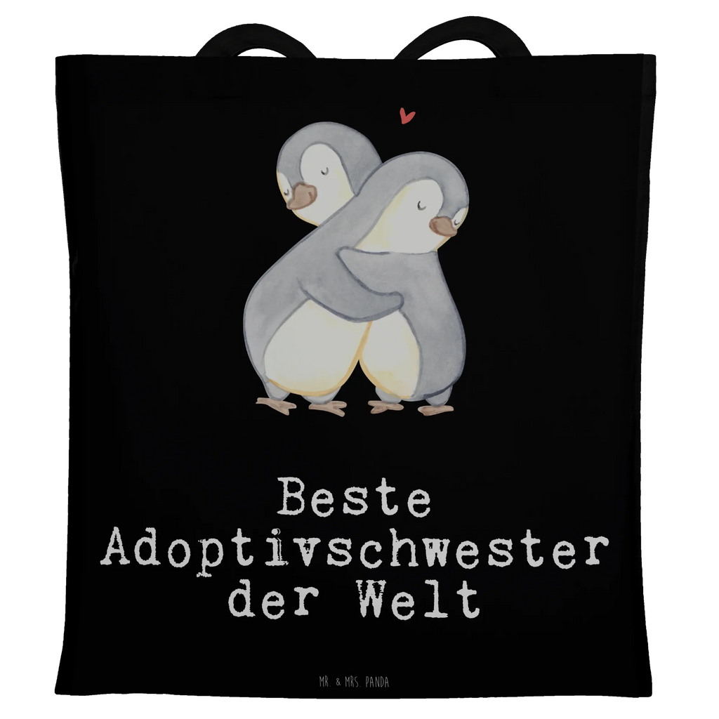 Tote bag penguin Best adoptive sister in the world Stoffbeutel, Einkaufstasche, Shopper, Jutebeutel, Tragetasche, Tasche, Jutetasche, Einkaufstüte, Badetasche, Laptoptasche, Strandtasche, Stofftasche, Schultertasche, Beutel, Umhängetasche, Beuteltasche, für, Dankeschön, Geschenk, Schenken, Geburtstag, Geburtstagsgeschenk, Geschenkidee, Danke, Bedanken, Mitbringsel, Freude machen, Geschenktipp, adoptiert, Kleinigkeit, Geschwister, Schwester, Familie, Tochter, Beste, Sister, Adoptiv, Schwesterherz, Adoptivschwester