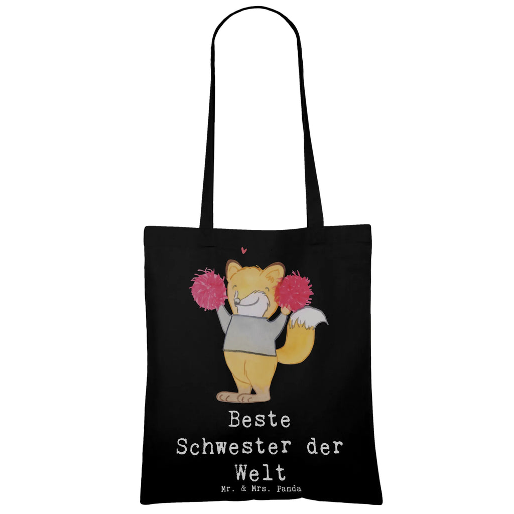 Tragetasche Fuchs Beste Schwester der Welt Shopper, Stoffbeutel, Badetasche, Strandtasche, Tasche, Einkaufstasche, Beuteltasche, Stofftasche, Jutetasche, Schultertasche, Umhängetasche, Tragetasche, Laptoptasche, Beutel, Jutebeutel, Einkaufstüte, für, Dankeschön, Geschenk, Schenken, Geburtstag, Geburtstagsgeschenk, Geschenkidee, Danke, Bedanken, Mitbringsel, Freude machen, Geschenktipp, Familie, Kleinigkeit, Sister, Schwesterherz, Beste, Schwester, Geschwister, Tochter