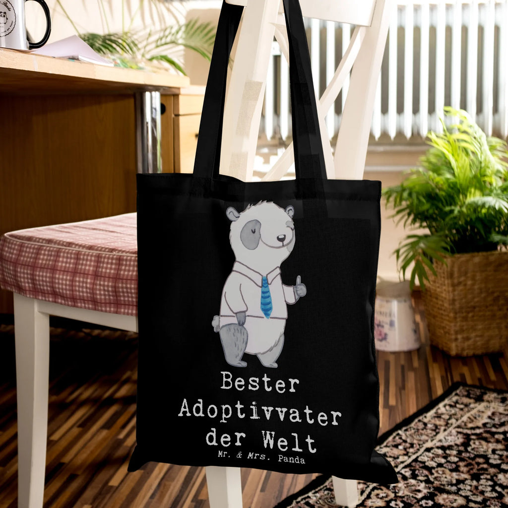 Tote bag panda Best adoptive father in the world Einkaufstasche, Schultertasche, Tragetasche, Stoffbeutel, Jutebeutel, Shopper, Tasche, Laptoptasche, Beutel, Strandtasche, Umhängetasche, Jutetasche, Stofftasche, Beuteltasche, Einkaufstüte, Badetasche, für, Dankeschön, Geschenk, Schenken, Geburtstag, Geburtstagsgeschenk, Geschenkidee, Danke, Bedanken, Mitbringsel, Freude machen, Geschenktipp, witzig, Abschluss, Sohn, Studium, Musterschüler, Spaß, Alumni, Student, Studienabschluss, lustig, Hochschule, Universität, Bachelor, Studenten, Uni