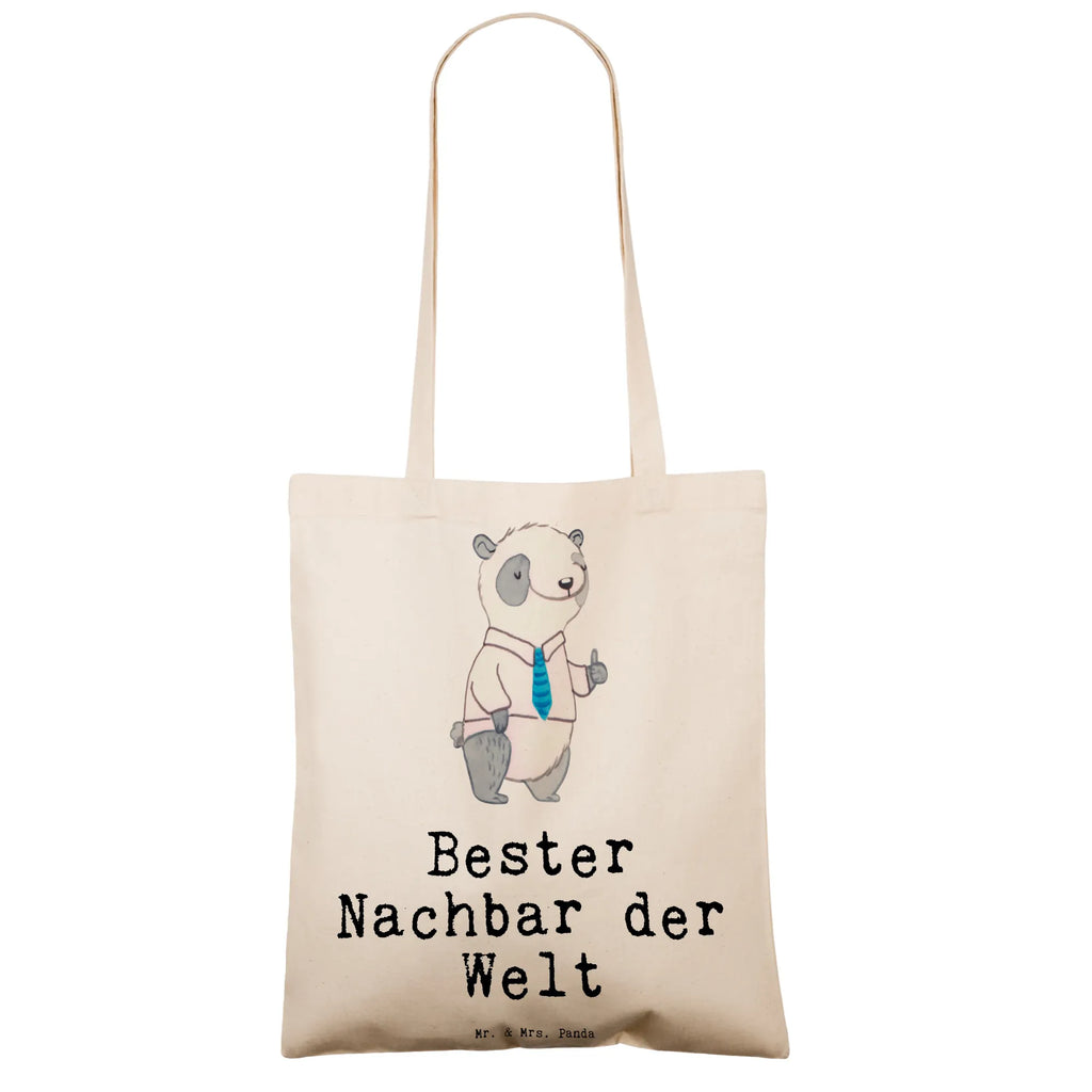 Tragetasche Panda Bester Nachbar der Welt Shopper, Jutebeutel, Beuteltasche, Beutel, Strandtasche, Badetasche, Tasche, Stofftasche, Laptoptasche, Stoffbeutel, Tragetasche, Schultertasche, Einkaufstüte, Einkaufstasche, Umhängetasche, Jutetasche, für, Dankeschön, Geschenk, Schenken, Geburtstag, Geburtstagsgeschenk, Geschenkidee, Danke, Bedanken, Mitbringsel, Freude machen, Geschenktipp, Nachbarschaft, Nachbar, Angrenzer, Anwohner, Freundschaft, Nachbarn, Freund, Bewohner