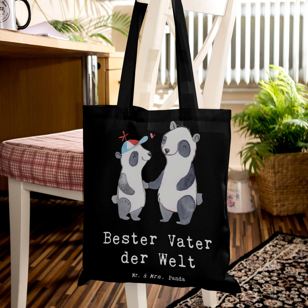 Tote bag panda best dad in the world shopper, cloth bag, jute bag, shopping bag, shoulder bag, Carrier bag, bag, pouch, cotton bag, for, thank you, gift, giving, birthday, birthday present, gift idea, souvenir, make you happy, gift tip, papi, gift father, dad, man, papa, best, little thing, family, Father, daddy, parents