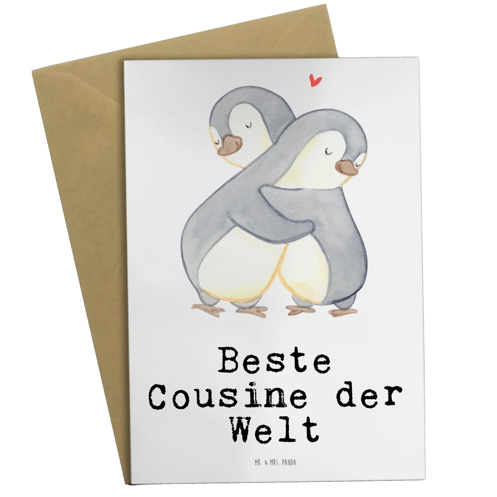 Greetings card penguin best cousin in the world greeting card, wedding card, folding card, invitation card, birthday card, for, thank you, gift, giving, birthday, birthday present, gift idea, souvenir, make you happy, gift tip, relatives, Cousin, family, cousin, daughter of uncle, daughter of aunt