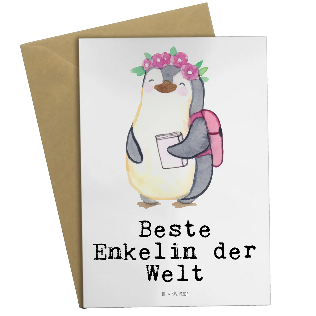 Grußkarte Pinguin Beste Enkelin der Welt Einladungskarte, Grußkarte, Ansichtskarten, Karte, Geburtstagskarte, Hochzeitskarte, Glückwunschkarte, Klappkarte, für, Dankeschön, Geschenk, Schenken, Geburtstag, Geburtstagsgeschenk, Geschenkidee, Danke, Bedanken, Mitbringsel, Freude machen, Geschenktipp, Großtochter, Enkelin, Taufe, Enkeltochter, Opa, Kind von Sohn, Kind von Tochter, Oma, Enkelkind