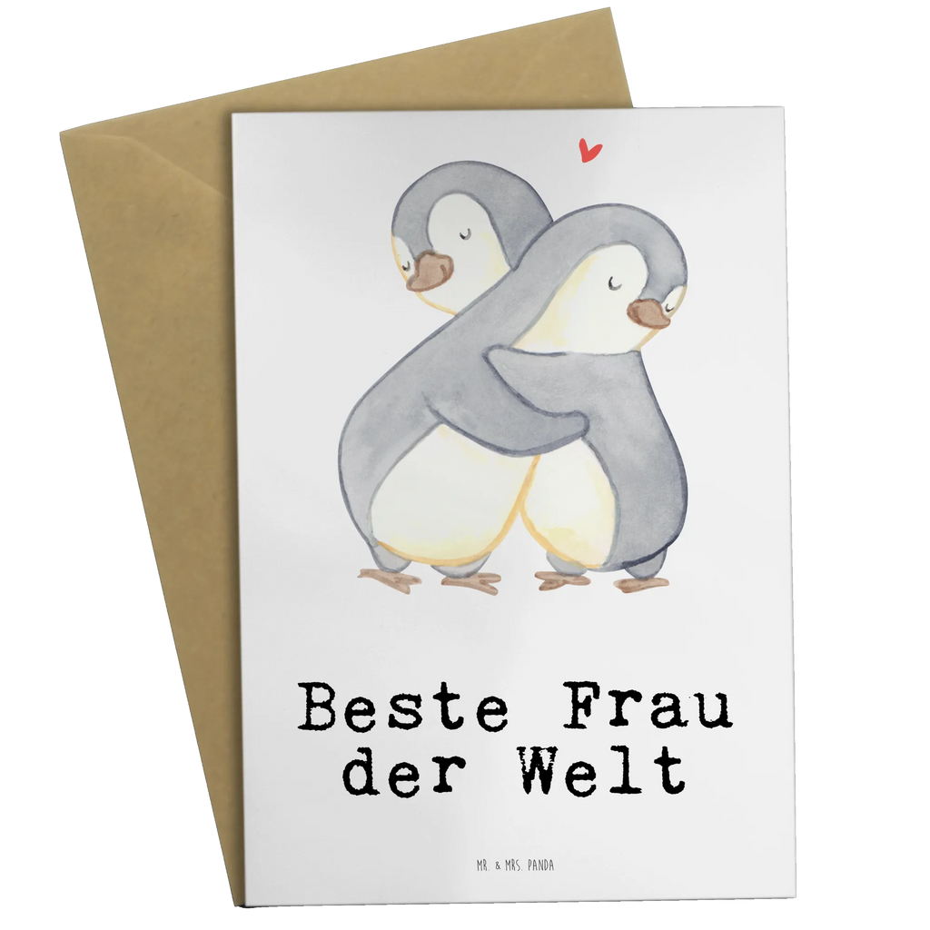 Greetings card penguin best woman in the world Grußkarte, Karte, Glückwunschkarte, Hochzeitskarte, Klappkarte, Einladungskarte, Ansichtskarten, Geburtstagskarte, für, Dankeschön, Geschenk, Schenken, Geburtstag, Geburtstagsgeschenk, Geschenkidee, Danke, Bedanken, Mitbringsel, Freude machen, Geschenktipp, Ehepartner, Frau, Beste, Braut, Lebensgefährtin, Traumfrau, Liebling, Kleinigkeit, Partnerin, Ehefrau, Freundin, Gattin, Ehe