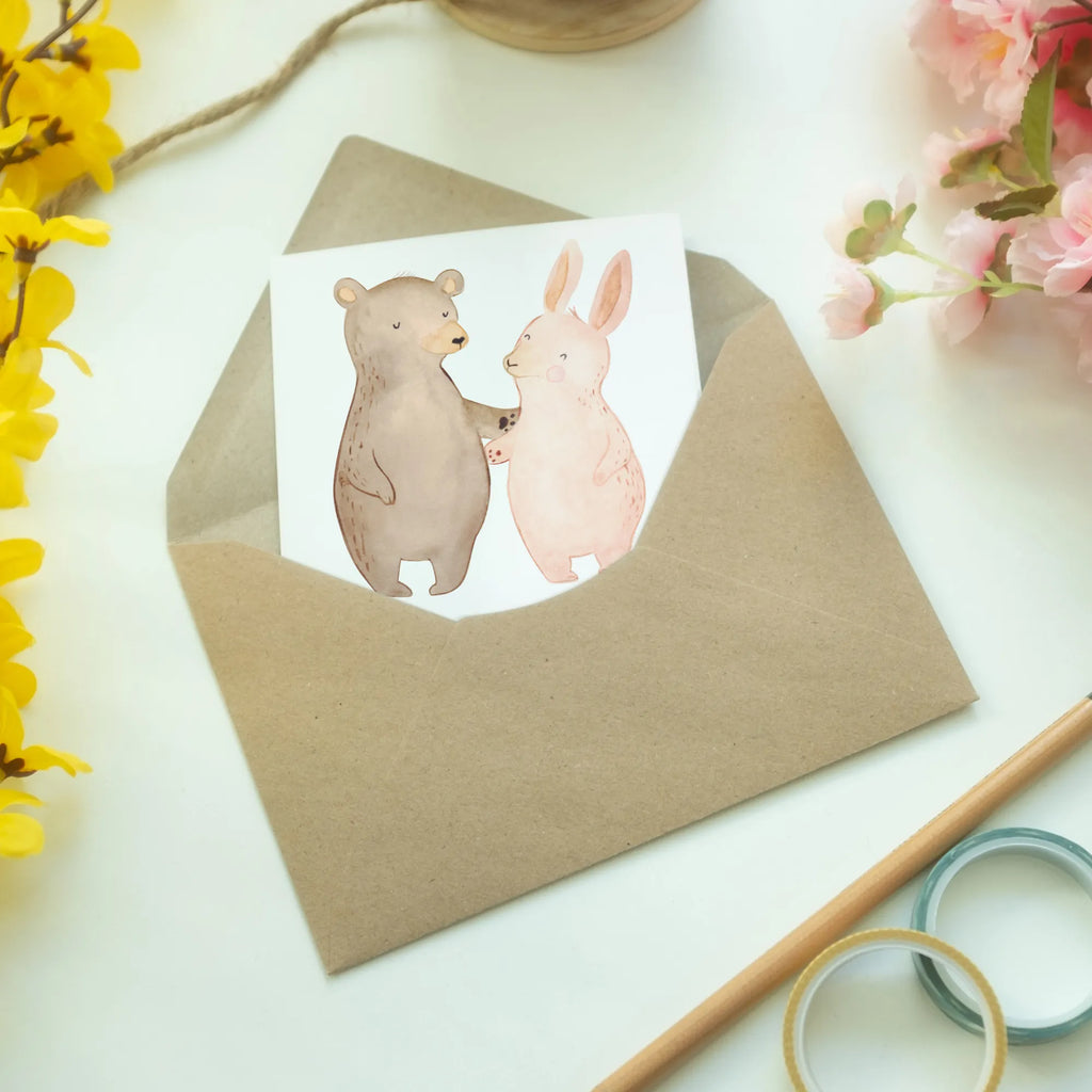 Greetings card Hare Best Friendship in the World greeting card, birthday card, wedding card, invitation card, folding card, for, thank you, gift, giving, birthday, birthday present, gift idea, souvenir, make you happy, gift tip, best friends, dude, bae, friends, friendship, boyfriend, bff, girlfriend, clique, friends for life