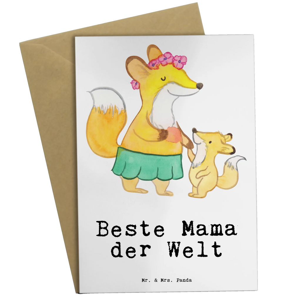 Greetings card Fox best mom in the world folding card, birthday card, greeting card, wedding card, invitation card, for, thank you, gift, giving, birthday, birthday present, gift idea, souvenir, make you happy, gift tip, Mother&#39;s Day, Mutti, Mommy, Super Mom, Ma, Mama, Best, Best Mom, Thank You, Mother, Son, Daughter