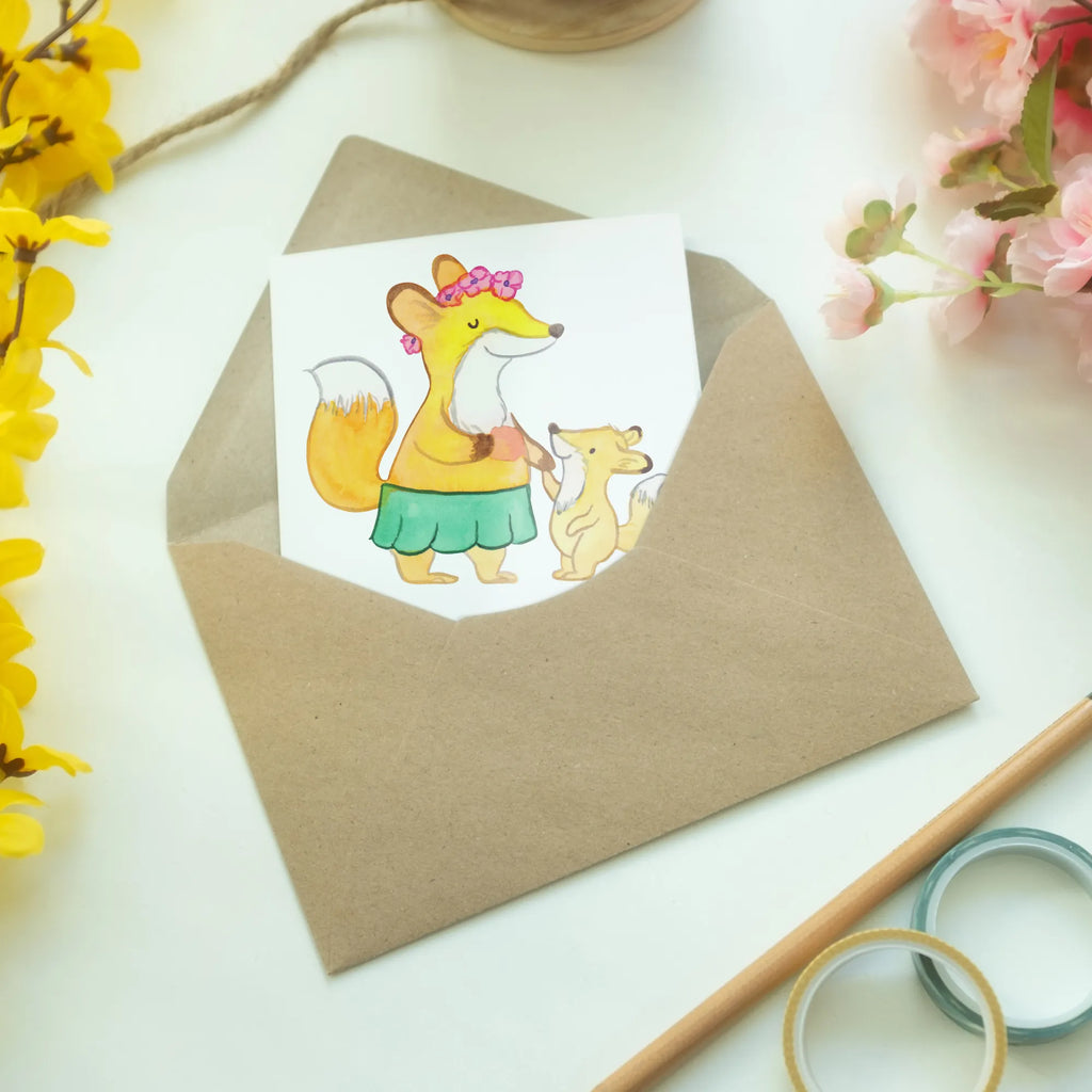 Greetings card Fox best mom in the world folding card, birthday card, greeting card, wedding card, invitation card, for, thank you, gift, giving, birthday, birthday present, gift idea, souvenir, make you happy, gift tip, Mother&#39;s Day, Mutti, Mommy, Super Mom, Ma, Mama, Best, Best Mom, Thank You, Mother, Son, Daughter