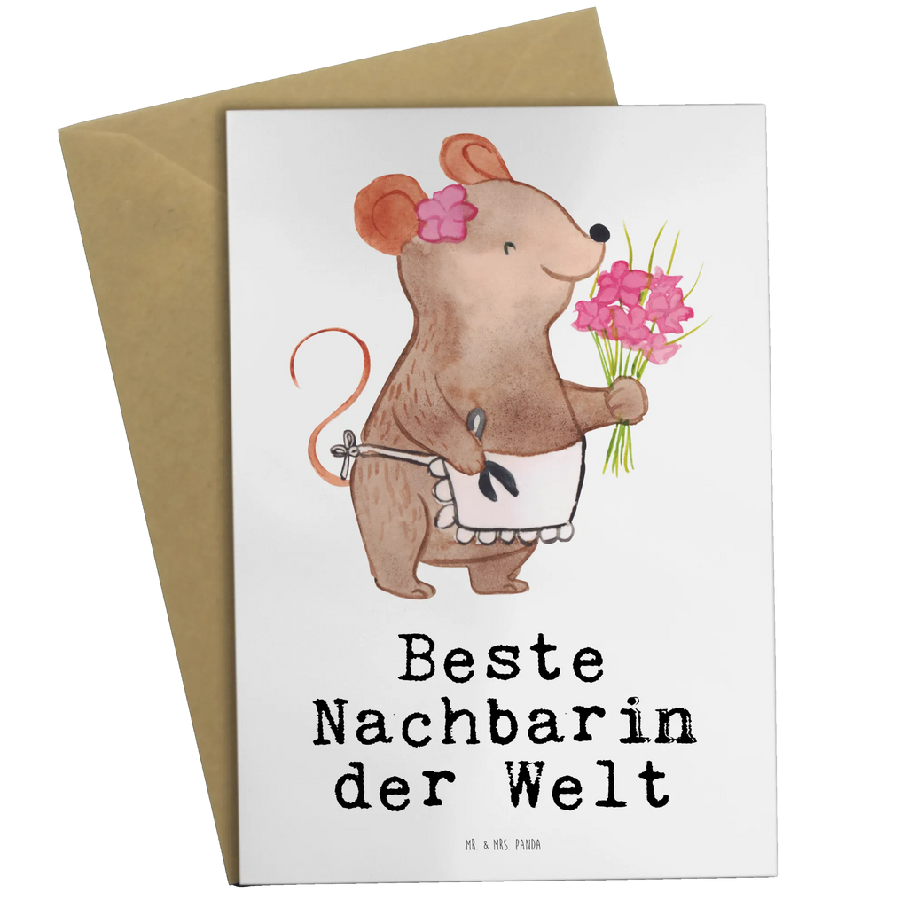 Greetings card Mouse Best neighbor in the world birthday card, folding card, invitation card, greeting card, wedding card, for, thank you, gift, giving, birthday, birthday present, gift idea, souvenir, make you happy, gift tip, neighbors, neighborhood, friend, friendship, neighbor, Neighbor, resident