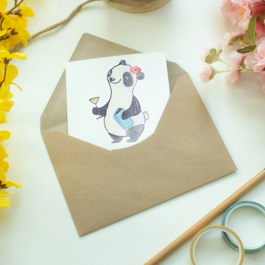 Kartka okolicznościowa Panda Najlepsza sąsiadka na świecie dla, Dziękuję, Prezent, Wręczyć, Urodziny, Prezent urodzinowy, Pomysł na prezent, Podziękować, Upominek, Sprawić radość, Tip na prezent