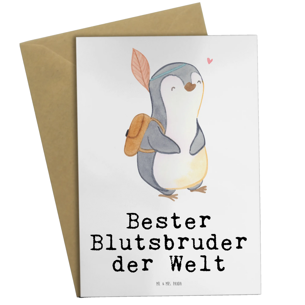 Grußkarte Pinguin Bester Blutsbruder der Welt Ansichtskarten, Einladungskarte, Klappkarte, Grußkarte, Glückwunschkarte, Geburtstagskarte, Karte, Hochzeitskarte, für, Dankeschön, Geschenk, Schenken, Geburtstag, Geburtstagsgeschenk, Geschenkidee, Danke, Bedanken, Mitbringsel, Freude machen, Geschenktipp, Blutsgeschwister, Sido, Bester, Brüder, Geschwister, Freund, Blutsbruder, Bruderherz, Familie, Kleinigkeit, Brother