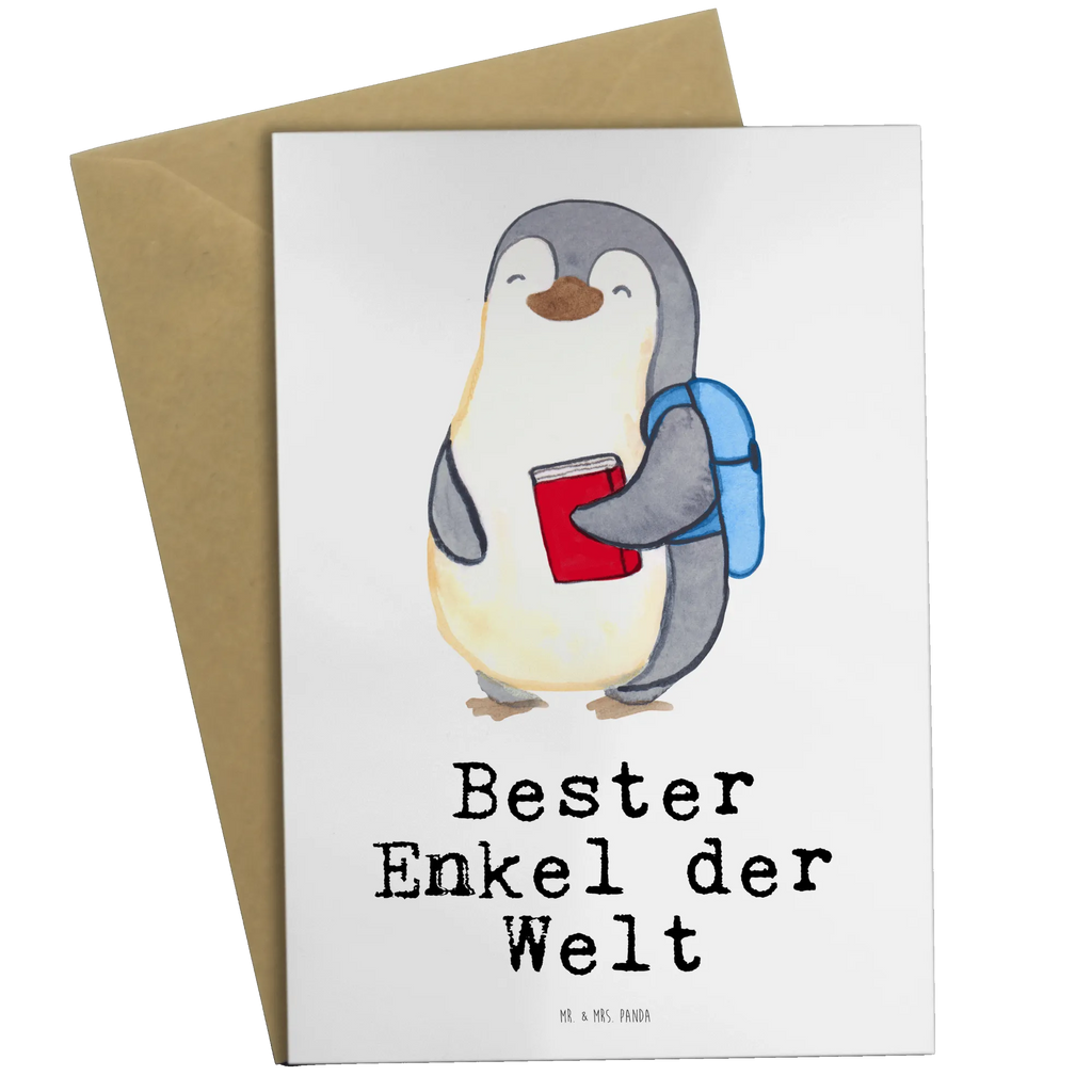 Greetings card penguin Best grandson in the world Geburtstagskarte, Karte, Grußkarte, Ansichtskarten, Glückwunschkarte, Hochzeitskarte, Klappkarte, Einladungskarte, für, Dankeschön, Geschenk, Schenken, Geburtstag, Geburtstagsgeschenk, Geschenkidee, Danke, Bedanken, Mitbringsel, Freude machen, Geschenktipp, Taufe, Kind von Tochter, Kind von Sohn, Enkel, Großsohn, Oma, Opa, Enkelkind, Enkelsohn