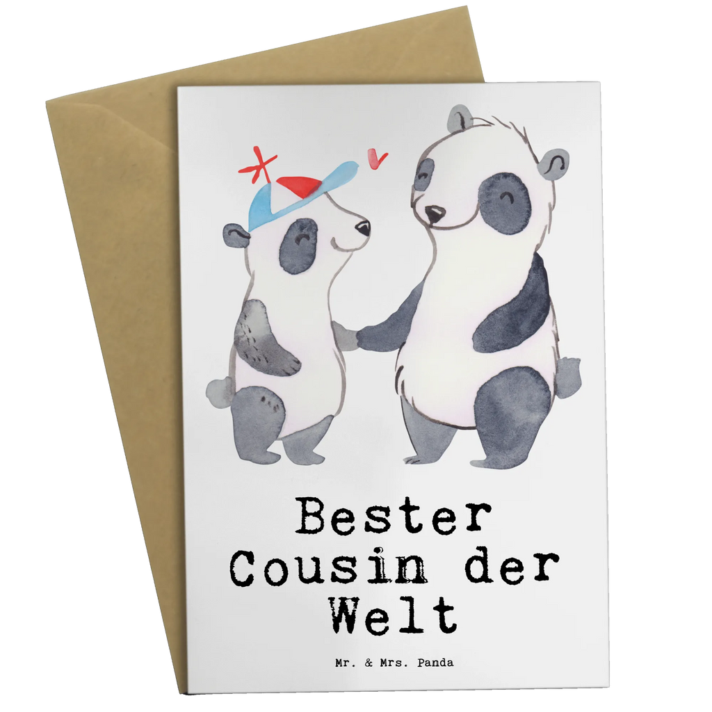 Greetings card panda best cousin in the world Ansichtskarten, Einladungskarte, Klappkarte, Glückwunschkarte, Karte, Grußkarte, Hochzeitskarte, Geburtstagskarte, für, Dankeschön, Geschenk, Schenken, Geburtstag, Geburtstagsgeschenk, Geschenkidee, Danke, Bedanken, Mitbringsel, Freude machen, Geschenktipp, Cousine, Vetter, Kousin, Sohn von Onkel, Verwandtschaft, Cousin, Sohn von Tante, Familie