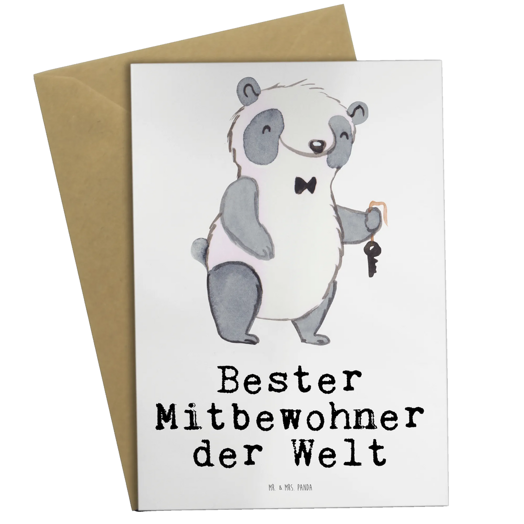 Grußkarte Panda Bester Mitbewohner der Welt Karte, Klappkarte, Glückwunschkarte, Einladungskarte, Ansichtskarten, Hochzeitskarte, Grußkarte, Geburtstagskarte, für, Dankeschön, Geschenk, Schenken, Geburtstag, Geburtstagsgeschenk, Geschenkidee, Danke, Bedanken, Mitbringsel, Freude machen, Geschenktipp, Zimmergenosse, WG, Wohngemeinschaft, Zimmernachbar, Stubenkamerad, WG-Bewohner, Mitbewohner, Zimmerkollege
