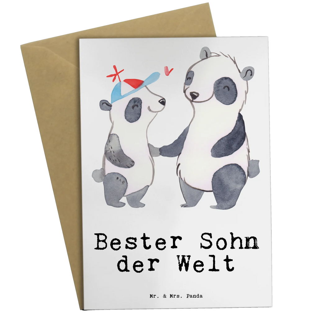 Kartka okolicznościowa Panda Najlepszy syn na świecie dla, Dziękuję, Prezent, Wręczyć, Urodziny, Prezent urodzinowy, Pomysł na prezent, Podziękować, Upominek, Sprawić radość, Tip na prezent