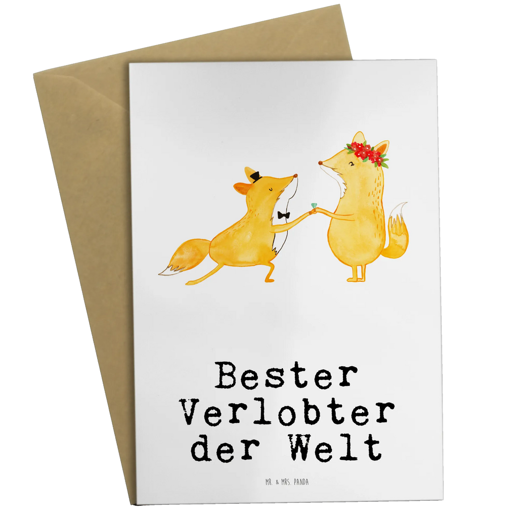 Grußkarte Fuchs Bester Verlobter der Welt Grußkarte, glückwunschkarten, valentinstagskarte, kommunionskarte, spruchkarte, doppelkarte, einladungskarten, Beileidskarte, Klappkarte, jubiläumskarte, firmungskarte, Motivkarte, hochzeitskarten, Glückwunschkarte, genesungskarte, dankeskarten, weihnachtskarten, vatertagskarte, osterkarten, Grußkarten, faltkarte, osterkarte, neujahrskarte, abiturkarte, babykarte, Geschenkidee, Geschenk, Schenken, Mitbringsel, Geburtstag, Geburtstagsgeschenk, für, Danke, Dankeschön, Bedanken, Freude machen, Geschenktipp, Hochzeit, Verloben, Mann, Verlobung, Ehemann, Freund, Traummann, Verlobter, Ehe, Zukünftiger