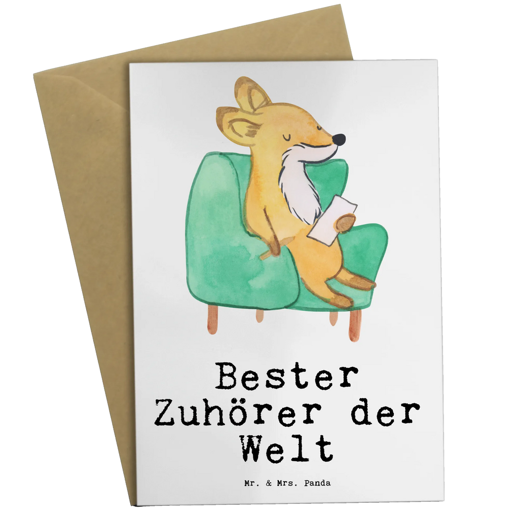 Grußkarte Fuchs Bester Zuhörer der Welt Glückwunschkarte, abiturkarte, spruchkarte, kommunionskarte, Motivkarte, neujahrskarte, Grußkarten, valentinstagskarte, Klappkarte, firmungskarte, osterkarte, glückwunschkarten, Beileidskarte, Grußkarte, einladungskarten, osterkarten, vatertagskarte, jubiläumskarte, dankeskarten, genesungskarte, weihnachtskarten, babykarte, hochzeitskarten, Geschenkidee, Geschenk, Schenken, Mitbringsel, Geburtstag, Geburtstagsgeschenk, für, Danke, Dankeschön, Bedanken, Freude machen, Geschenktipp, Hilfe, Freundin, Zuhörer, Hilfsbereit, Freund, Offenes Ohr