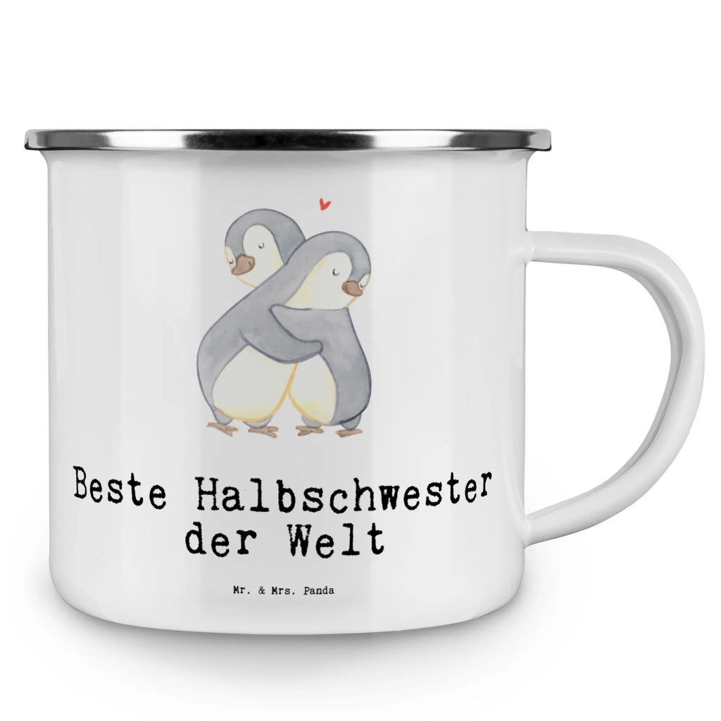 Enamel camping mug penguin Best Half Sister in the World Emaille Tasse, emaillebecher, Emailletasse, Pott, Tasse, metallbecher, Teetasse, Blechtasse, Becher, Metalltasse, Campingbecher, wandertasse, Reisebecher, Campingtasse, wanderbecher, Kaffeetasse, blechbecher, becher emaille, Teebecher, Kaffeebecher, Trinkbecher, Tasse Emaille, reisetasse, Emaille Becher, Mitbringsel, Bedanken, Geschenktipp, Freude machen, Schenken, für, Danke, Geschenk, Geschenkidee, Geburtstag, Geburtstagsgeschenk, Dankeschön, Sister, Geschwister, Stiefschwester, Liebe, Halbschwester, Familie, Schwestern, Schwester, Tochter, Schwesterherz, Kleinigkeit, Kinder, Beste, Stiefgeschwister