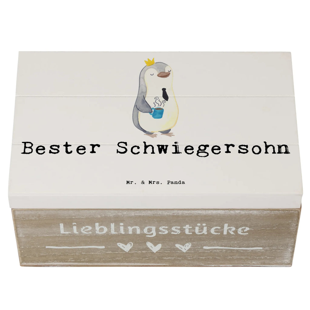 Holzkiste Pinguin Bester Schwiegersohn XXL, Schatzkiste, Erinnerungsbox, Geschenkdose, Holzkiste, Dekokiste, Schatulle, Kiste, Erinnerungskiste, Aufbewahrungsbox, Truhe, Geschenkbox, für, Dankeschön, Geschenk, Schenken, Geburtstag, Geburtstagsgeschenk, Geschenkidee, Danke, Bedanken, Mitbringsel, Freude machen, Geschenktipp, Frau, Tochter, Schwiegersohn, angeheiratet, Hochzeit, Ehefrau des Sohns, Heirat