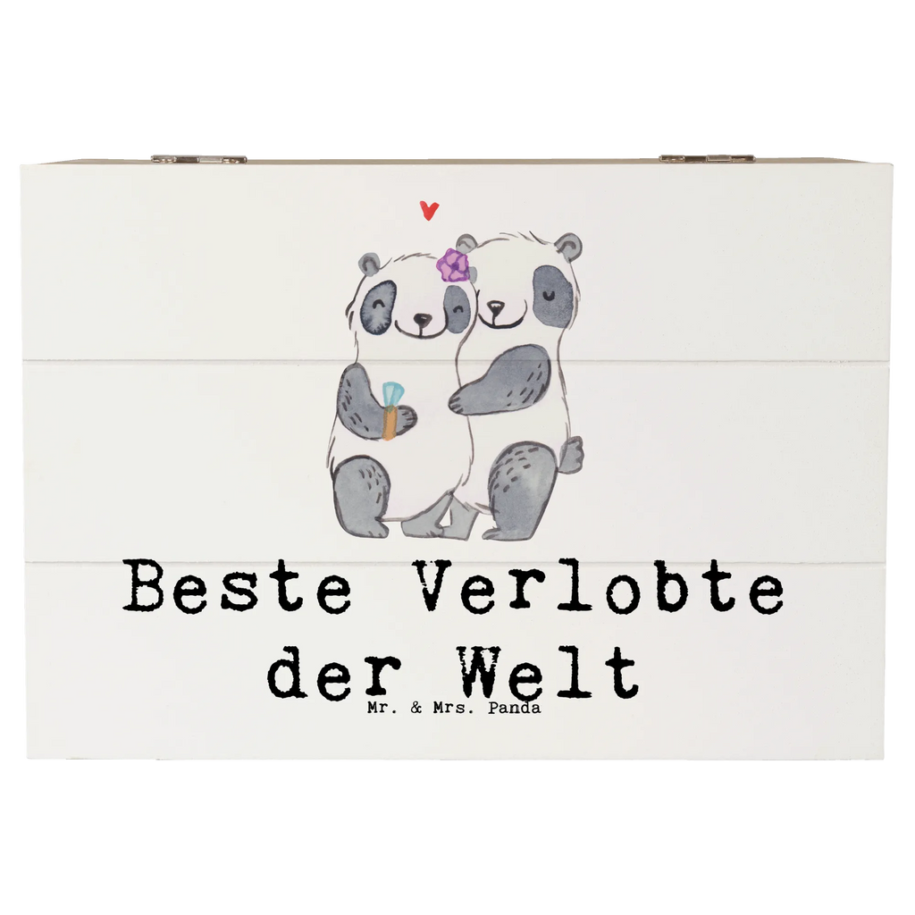 Wooden chest panda Best Fiancée in the World Wooden box, casket, storage box, treasure chest, chest, box, decorative box, memory box, XXL, for, thank you, gift, giving, birthday, birthday present, gift idea, souvenir, make you happy, gift tip, dream girl, fiancee, girlfriend, future, betrothal, wife, marriage, wedding