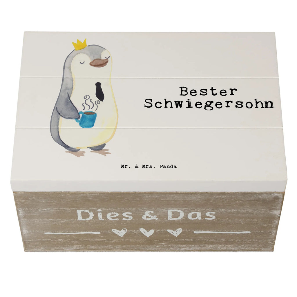 Holzkiste Pinguin Bester Schwiegersohn XXL, Schatzkiste, Erinnerungsbox, Geschenkdose, Holzkiste, Dekokiste, Schatulle, Kiste, Erinnerungskiste, Aufbewahrungsbox, Truhe, Geschenkbox, für, Dankeschön, Geschenk, Schenken, Geburtstag, Geburtstagsgeschenk, Geschenkidee, Danke, Bedanken, Mitbringsel, Freude machen, Geschenktipp, Frau, Tochter, Schwiegersohn, angeheiratet, Hochzeit, Ehefrau des Sohns, Heirat