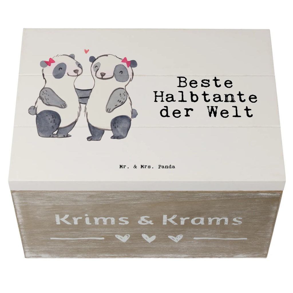 Wooden chest panda Best half-aunt in the world Erinnerungskiste, Kiste, Schatulle, Erinnerungsbox, Schatzkiste, Holzkiste, Dekokiste, XXL, Truhe, Geschenkbox, Aufbewahrungsbox, Geschenkdose, für, Dankeschön, Geschenk, Schenken, Geburtstag, Geburtstagsgeschenk, Geschenkidee, Danke, Bedanken, Mitbringsel, Freude machen, Geschenktipp, Tante, Stief, Halbtante, Stiefgeschwister, Stieftante, beste Tante, Familie, Kleinigkeit