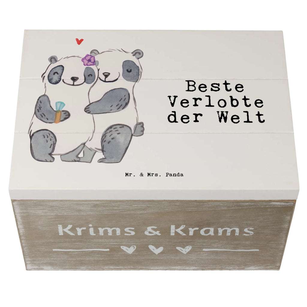 Wooden chest panda Best Fiancée in the World Wooden box, casket, storage box, treasure chest, chest, box, decorative box, memory box, XXL, for, thank you, gift, giving, birthday, birthday present, gift idea, souvenir, make you happy, gift tip, dream girl, fiancee, girlfriend, future, betrothal, wife, marriage, wedding