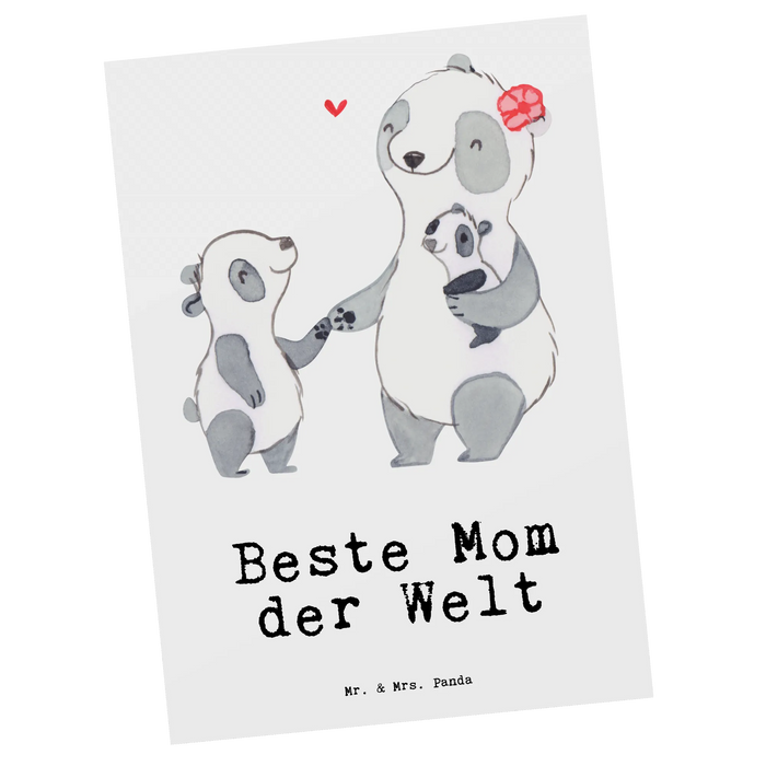 Postkarte Panda Beste Mom der Welt