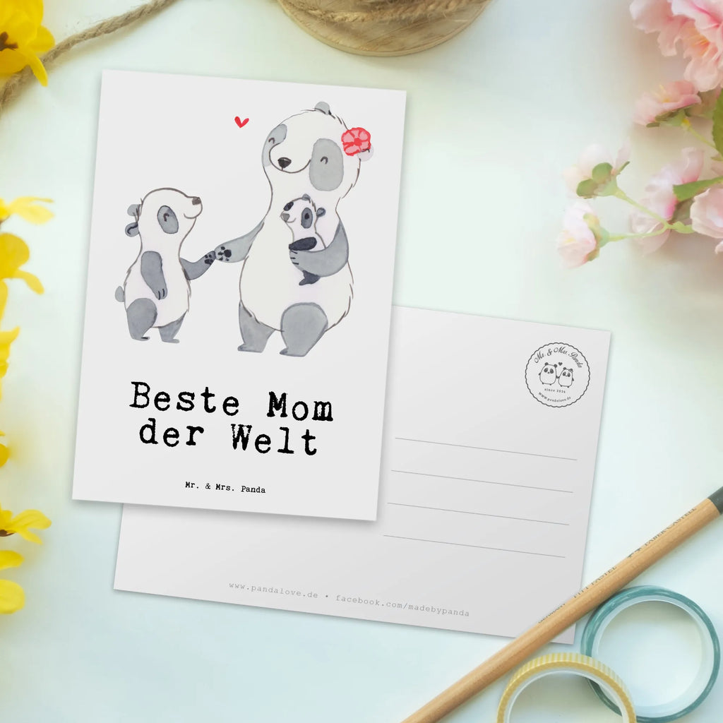Postcard panda best mom in the world Kunstkarten, Designkarte, Grußkarte, Ansichtskarten, spruchkarte, Postkarten, einzelkarte, Fotokarte, Ansichtskarte, Postkarte, bildkarte, kunstkarte, Motivkarte, Geschenkidee, Geschenk, Schenken, Mitbringsel, Geburtstag, Geburtstagsgeschenk, für, Danke, Dankeschön, Bedanken, Freude machen, Geschenktipp, Sohn, Mutter, Tochter, Muttertag, Ma, Mami, Beste, Mommy, Supermama, Mom, Mutti, Mama, Beste Mama