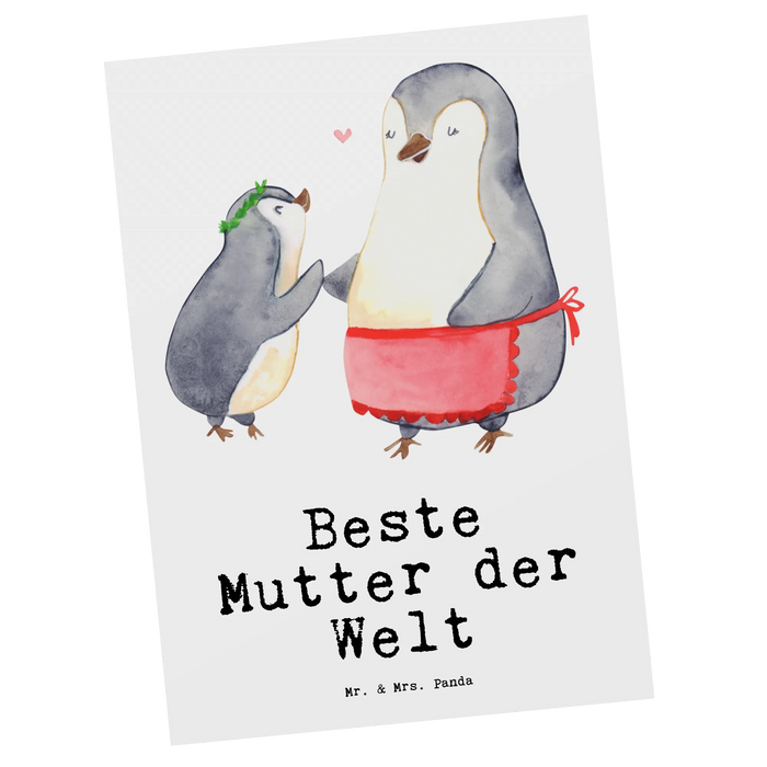 Postkarte Pinguin Beste Mutter der Welt