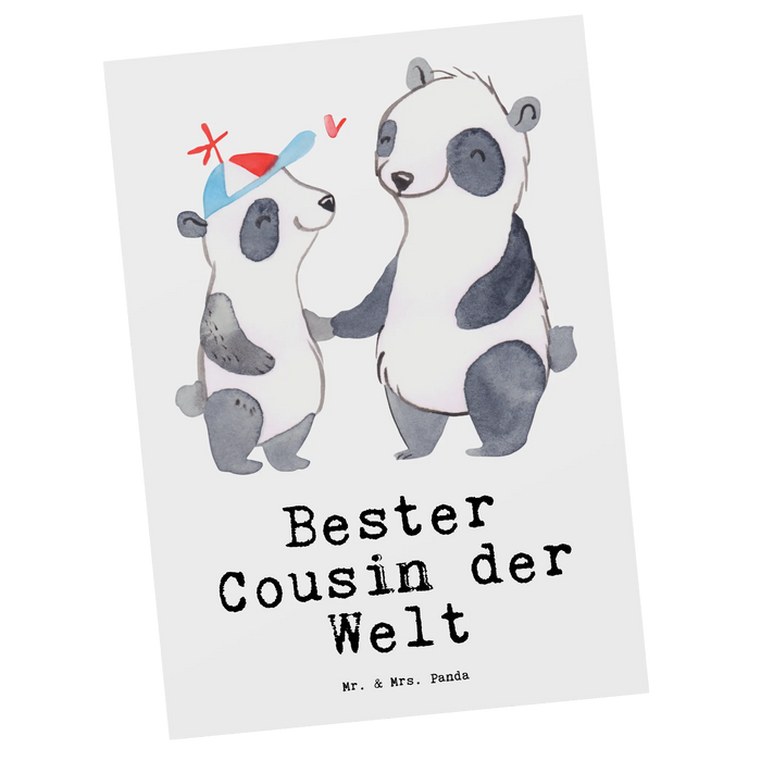 Postcard panda best cousin in the world