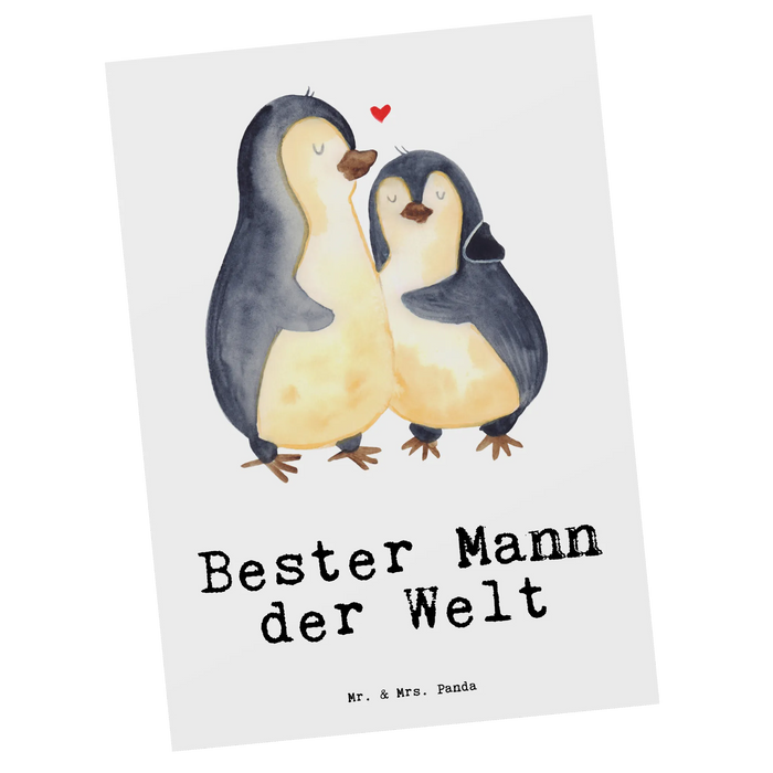 Postkarte Pinguin Bester Mann der Welt
