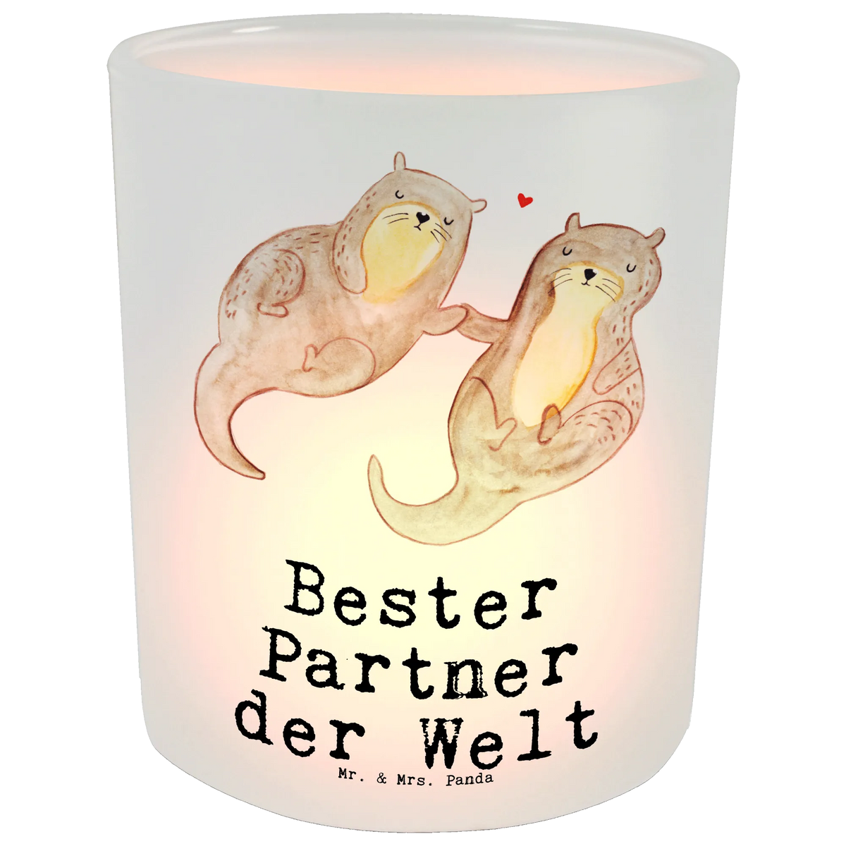 Lantern otter Best partner in the world tealight holder, glass tealight, Wind light, for, thank you, gift, giving, birthday, birthday present, gift idea, souvenir, make you happy, gift tip, Husband. Girlfriend, boyfriend, Wife, Woman, couple, Partner, love, Man, significant other, Spouse