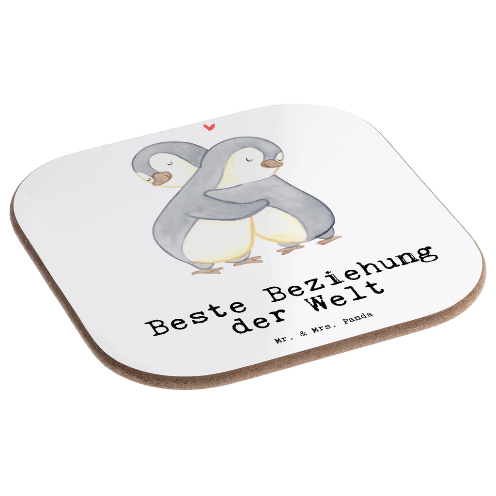 Square coaster penguin best relationship in the world glass coasters, breakfast, Coasters, gift, gifts, party, presents, for, thank you, giving, birthday, birthday present, gift idea, souvenir, make you happy, gift tip, Relationship, being together, love, gift of love, going together, falling in love