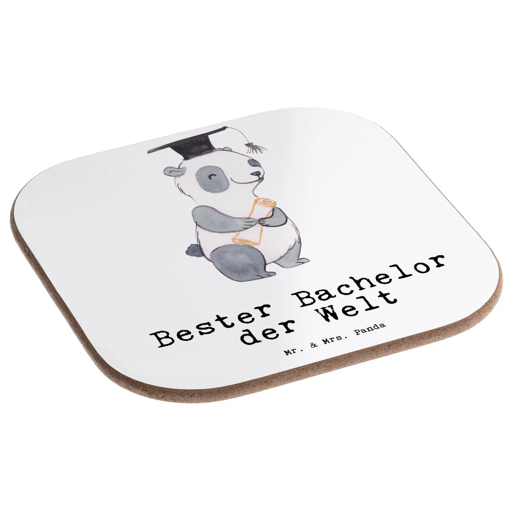 Square coaster panda Best bachelor in the world presents, gifts, breakfast, Coasters, glass coasters, gift, party, for, thank you, giving, birthday, birthday present, gift idea, souvenir, make you happy, gift tip, fun, student, alumni, model student, students, college, graduation, son, humorous, bachelor, study, university, funny